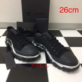 ラフシモンズ(RAF SIMONS)の新品 26cm adidas ラフシモンズ デトロイトランナー ブラック US8(スニーカー)