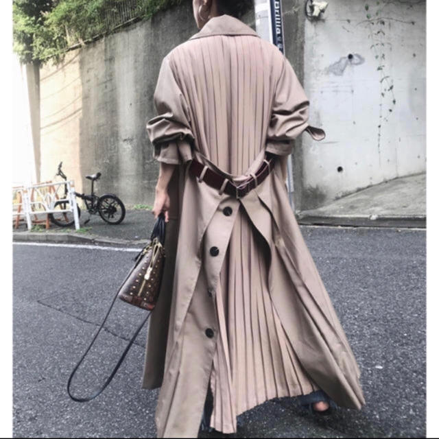 AMERI アメリ BACK PLEATS LAYERED COAT トレンチ