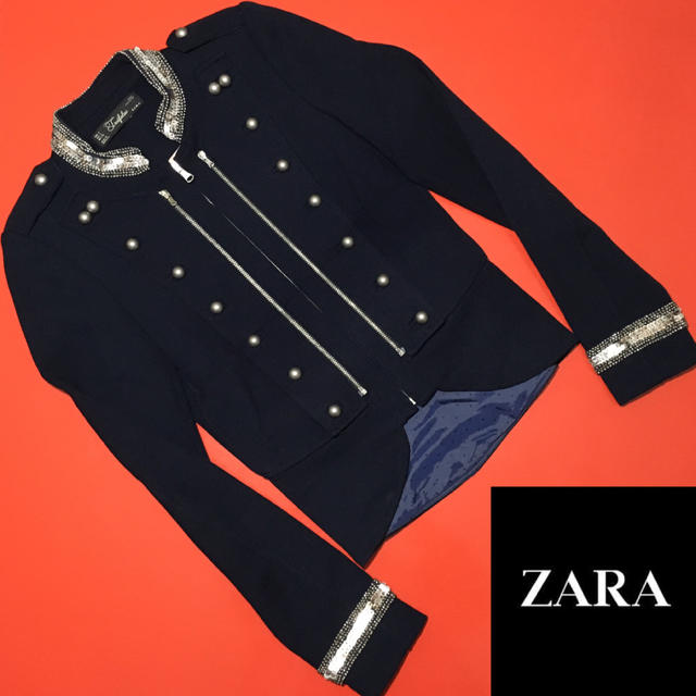 ZARA(ザラ)のZARA ナポレオンジャケット ザラ ビジュー スパンコール レディースのジャケット/アウター(その他)の商品写真