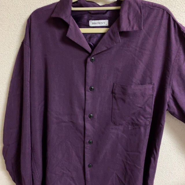 WEGO(ウィゴー)のWEGO オープンカラーシャツ パープル 紫 メンズのトップス(シャツ)の商品写真