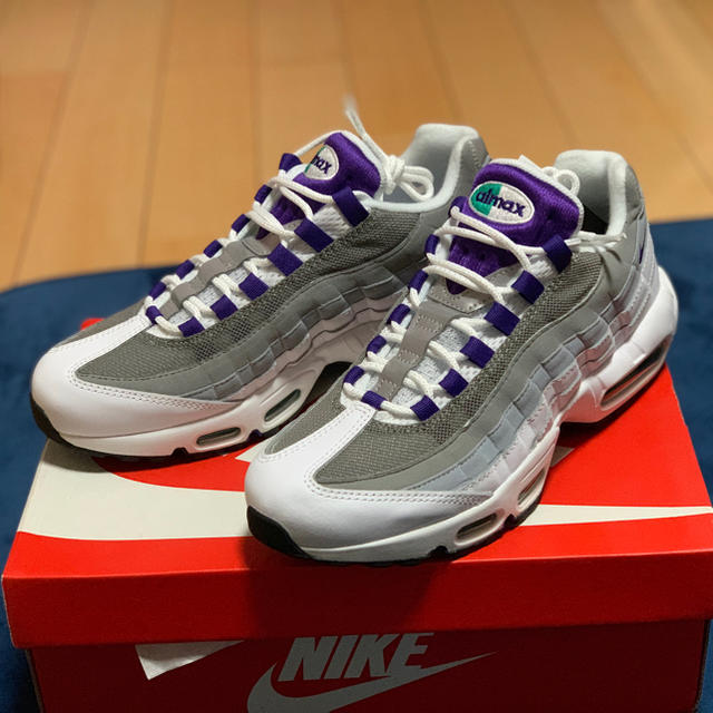 新品 AIR MAX 95 grape 白グレープ