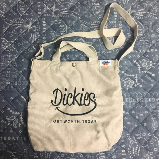 Dickies(ディッキーズ)のDickies コーデュロイ トートバッグ 白 ベージュ ディッキーズ レディースのバッグ(トートバッグ)の商品写真