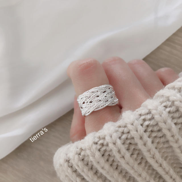 import❁︎ツイスト メッシュ デザイン リング❁︎silver925 レディースのアクセサリー(リング(指輪))の商品写真