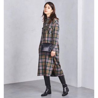 ユナイテッドアローズ(UNITED ARROWS)のUR 別注＜TICCA（ティッカ）＞チェックシャツワンピース(ひざ丈ワンピース)