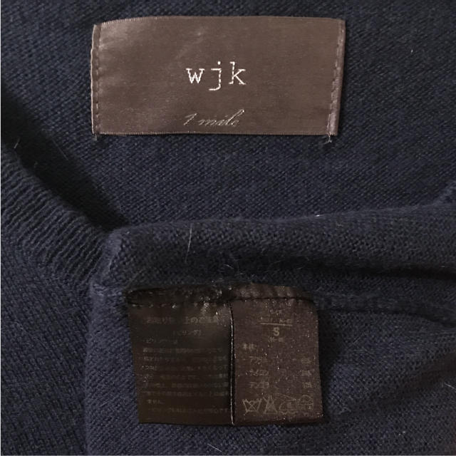 wjk(ダブルジェーケー)のwjk Vネック ニット セーター ネイビー メンズ S メンズのトップス(ニット/セーター)の商品写真