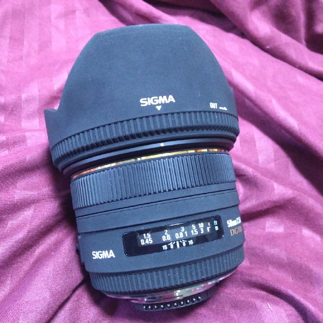 SIGMA(シグマ)の【最終値下】SIGMA 50mm F1.4 EX DG HSM ニコン用 スマホ/家電/カメラのカメラ(レンズ(単焦点))の商品写真