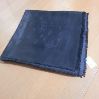 カルティエ(Cartier)のカルティエ 正規品 ショール 黒 タグ付き 新品(マフラー/ショール)