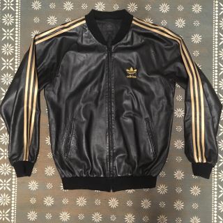 【激レア✨】アディダス  adidas トラックジャケット　ビッグロゴ　黒　M