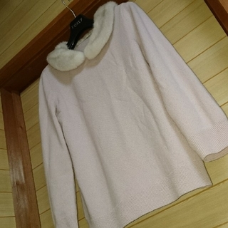 フォクシー(FOXEY)のFOXEY ミンク襟カシミヤ セーター(ニット/セーター)
