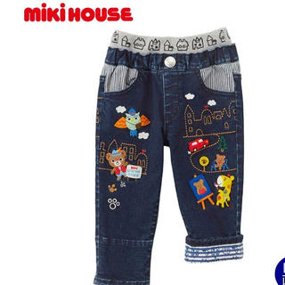 ミキハウス(mikihouse)の新品未使用 ミキハウス お手紙 プッチー ストレッチデニムパンツ 90(パンツ/スパッツ)