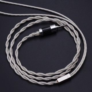 2.5mm バランス 8芯 純銀ケーブル MMCX 新品未使用(ヘッドフォン/イヤフォン)