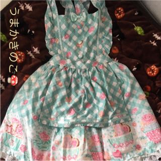 アンジェリックプリティー(Angelic Pretty)のSugar Fairy Cakeエプロン風スカート♡Angelic Pretty(ひざ丈スカート)