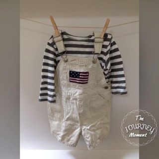 ギャップキッズ(GAP Kids)のGAPオーバーオール＆ボーダーT80(その他)