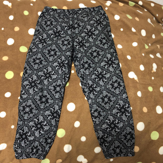 メンズsupreme bandana track pant S black  バンダナ