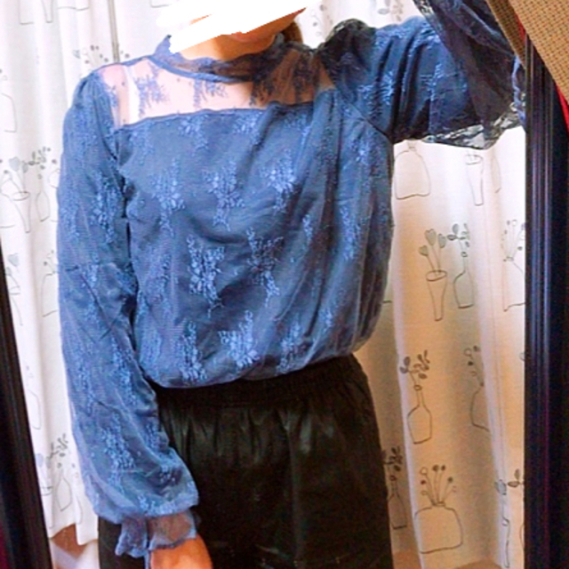 GRL(グレイル)のフラワー刺繍チュールキャンディスリーブトップス レディースのトップス(シャツ/ブラウス(長袖/七分))の商品写真