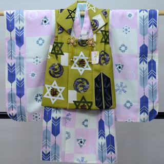 七五三 3歳 3才 男児 被布着物フルセット 日本製 NO24135(和服/着物)