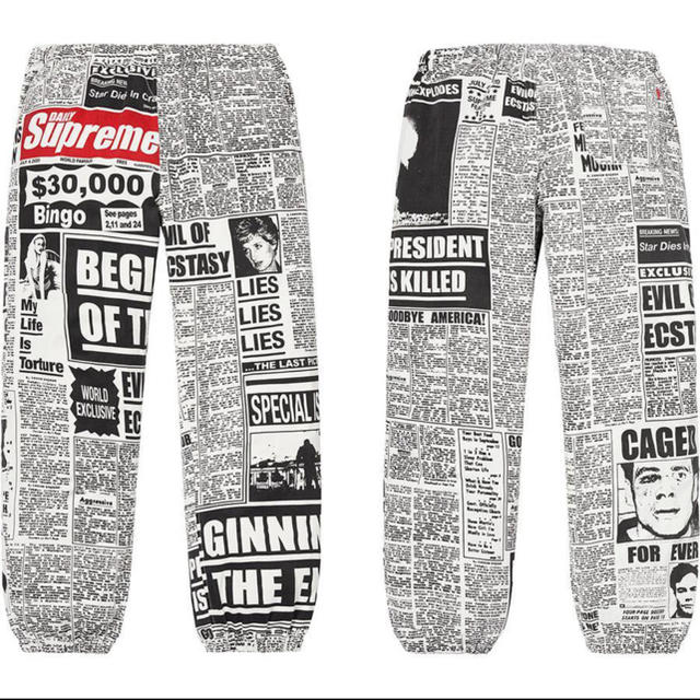 【M】Newsprint Skate Pant Supreme