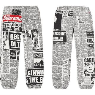 シュプリーム(Supreme)の新品 国内正規 Supreme Newsprint Skate Pant XL(その他)