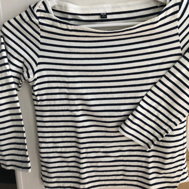 UNIQLO(ユニクロ)の☆ ユニクロ ボーダーボートネックT(7分袖) ☆ レディースのトップス(カットソー(長袖/七分))の商品写真