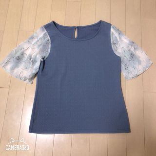 マジェスティックレゴン(MAJESTIC LEGON)の袖シフォンＴシャツ(Tシャツ(半袖/袖なし))