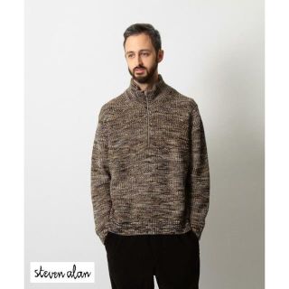 ビューティアンドユースユナイテッドアローズ(BEAUTY&YOUTH UNITED ARROWS)の【セール】Steven Alan　AZE MIX ZIP P/Oニット　"L"(ニット/セーター)