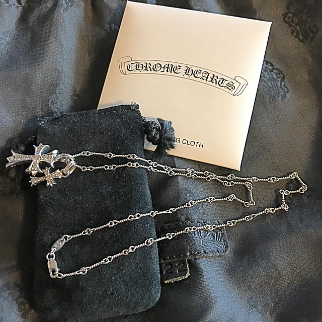 Chrome Hearts(クロムハーツ)のクロムハーツ 白金クダブルロスネックレス  レディースのアクセサリー(ネックレス)の商品写真