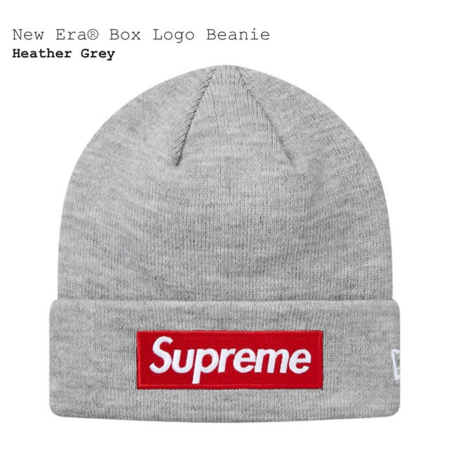 Supreme New Era Box Logo Beanie グレーメンズ