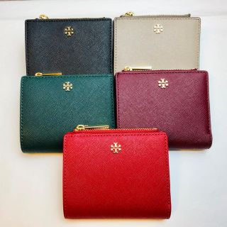 トリーバーチ(Tory Burch)のトリーバーチ 折財布 ミニウォレット ワインレッド 人気 可愛い 早い者勝ち！(財布)