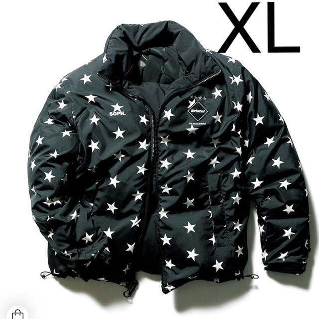 送料無料 FCRB REVERSIBLE DOWN BLOUSON XL 黒 星