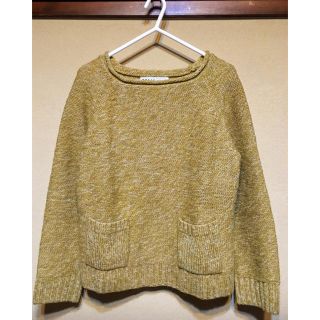 マーガレットハウエル(MARGARET HOWELL)の【格安】MHL. マーガレットハウエル ニット ウール 麻 ラグラン イエロー(ニット/セーター)