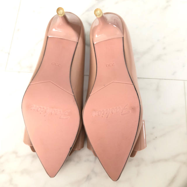 Xin Ma エナメル リボン パンプス ピンク レディースの靴/シューズ(ハイヒール/パンプス)の商品写真