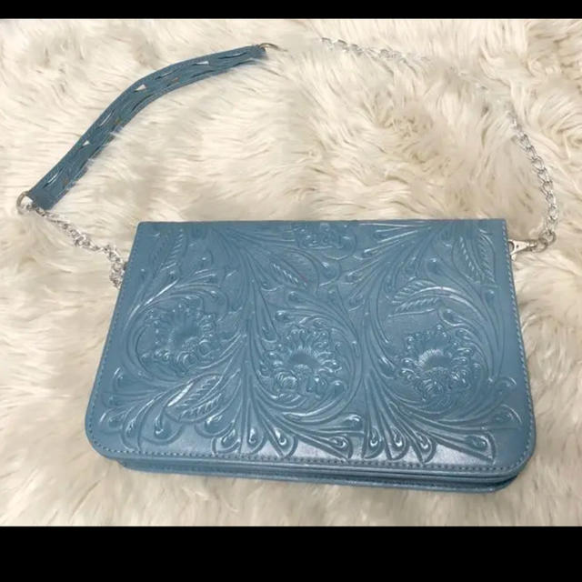 美品】グレースコンチネンタル カービングバッグ ショルダー クラッチ