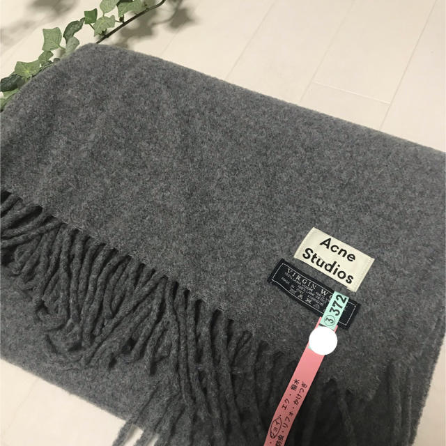 美品】Acne Studios ストール グレー - ストール/パシュミナ