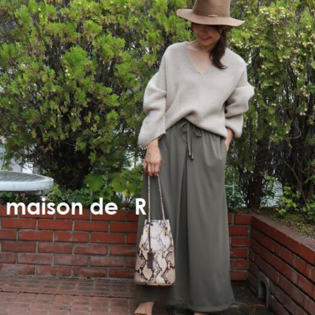 【maison de  R】ジャージタックスカート カーキ