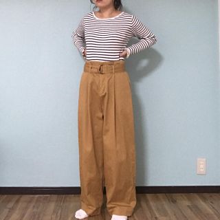 ダブルクローゼット(w closet)の【w closet】ハイウエストワイドパンツ(チノパン)