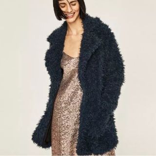 ザラ(ZARA)の大幅値下げ★美品 ZARA フェイクファー ソフトファーコート(毛皮/ファーコート)