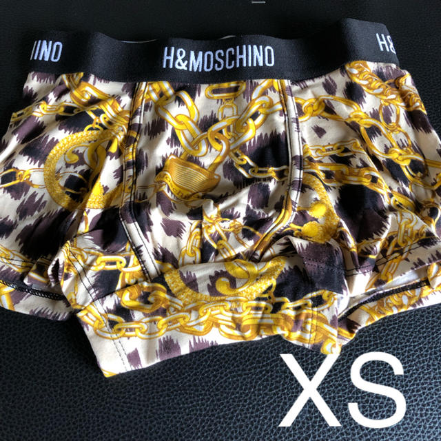 H&M×MOSCHINO ボクサーパンツ 総柄+黒 計2点 XS