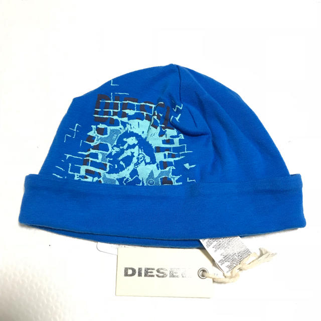 DIESEL(ディーゼル)の新品、タグ付き DIESEL ベビー帽子 キッズ/ベビー/マタニティのこども用ファッション小物(帽子)の商品写真