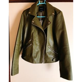 ZARA(ライダースジャケット ・ グリーン・カーキ/緑色系)の ZARA(ライダースジャケット ・ グリーン・カーキ/緑色系)の