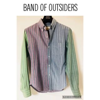 バンドオブアウトサイダーズ(BAND OF OUTSIDERS)の春シャツ！【美品・希少】バンドオブアウトサイダーズ シャツ  マルチストライプ(シャツ/ブラウス(長袖/七分))