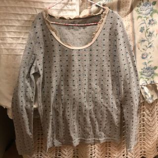 france vintage thermal T shirt.(カットソー(長袖/七分))