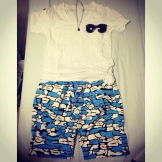 エヴィスジーンズ(EVISU)のまゆ様専用♡EVISUカモフラパンツ(ハーフパンツ)