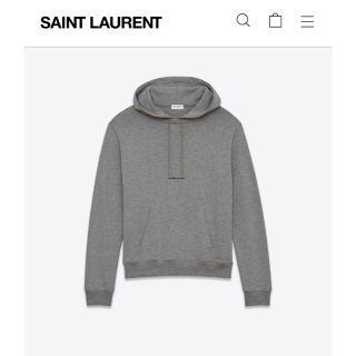 サンローラン(Saint Laurent)のSAINT  LAURENT スクエアロゴフーディー(パーカー)