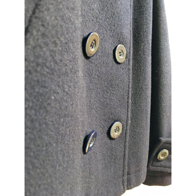LAISSE PASSE(レッセパッセ)のウール100%コート ネイビー レディースのジャケット/アウター(ピーコート)の商品写真