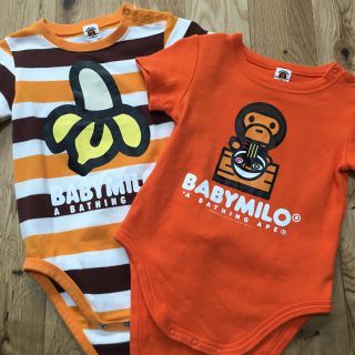 アベイシングエイプ(A BATHING APE)のAPE baby ロンパース 2点セット(ロンパース)