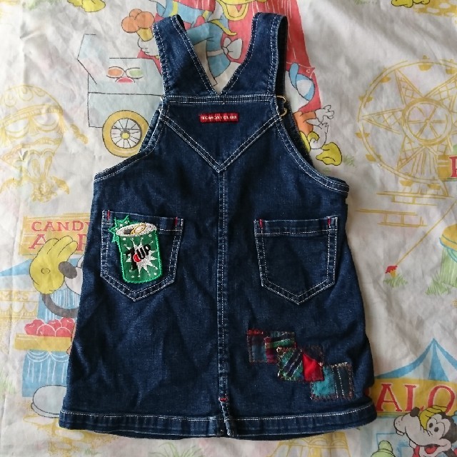 ハンドメイド☆リメイク☆ジャンスカ☆95 キッズ/ベビー/マタニティのキッズ服女の子用(90cm~)(ワンピース)の商品写真