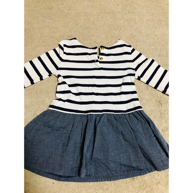 babyGAP(ベビーギャップ)のbaby GAP ボーダーワンピース キッズ/ベビー/マタニティのベビー服(~85cm)(ワンピース)の商品写真