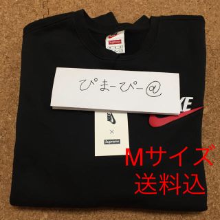 シュプリーム(Supreme)のNike Crewneck Mサイズ 黒 トレーナー(スウェット)