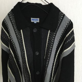 ケンゾー(KENZO)のKENZO HOMME カーディガン ニット 古着 総柄(カーディガン)