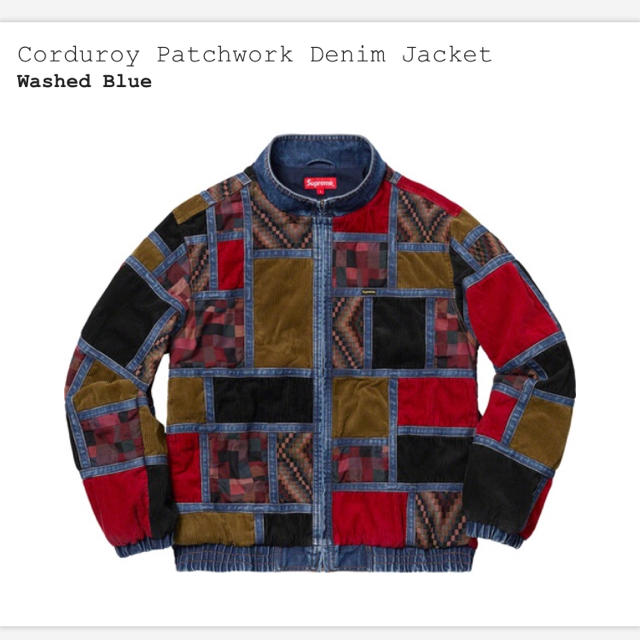 Gジャン/デニムジャケット希少M  supreme corduroy patchwork denim